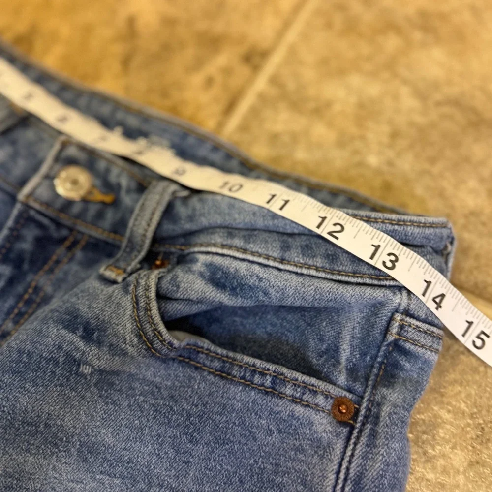 Old Navy OG Loose High-Rise Straight Leg Jeans Medium Wash Blue 6 Petite